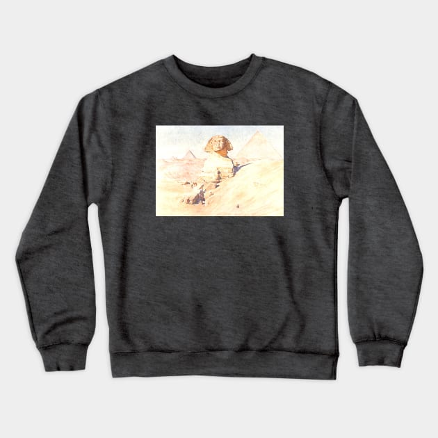 The Sphinx And Pyramids Of Gizeh in Egypt Crewneck Sweatshirt by Star Scrunch